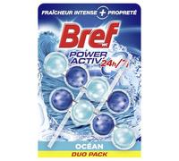 Bref Nettoyant WC Power Activ' Océan – Anti-calcaire, Mousse nettoyante – 2 blocs WC – 2 x 50 g