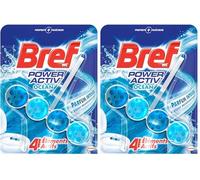 Bref WC - Power Activ' - Océan - Lot de 10 blocs WC (5x50g) - Nettoyants WC - +50% Anti-Calcaire - 4 Eléments Actifs - Propreté + Fraîcheur