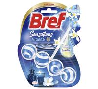 Bref WC - Sensations de Vitalité - Avec des Huiles Essentielles - Bloc WC - Parfum WC - Formule Anti-Calcaire - Produit Nettoyant WC - Pour des Toilettes Propre & Brillante - Bloc 50g