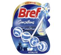 Bref WC - Sensations de Vitalité - Avec des Huiles Essentielles - Bloc WC - Parfum WC - Formule Anti-Calcaire - Produit Nettoyant WC - Pour des Toilettes Propre & Brillante - Bloc 50g