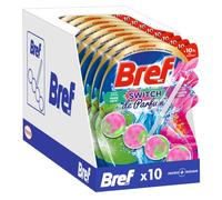 Bref WC Switch Pomme Lotus - Lot de 10 Blocs WC (10x50g) - Produit Nettoyant WC - Parfum WC qui change après chaque chasse