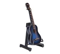 BREFDPY Modèle de Guitare Miniature Instrument de Musique Ornements décoration de Bureau(Blue)
