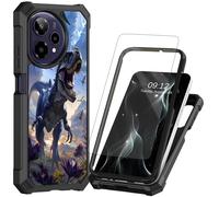 BREIDMKFM Coque de téléphone pour Cricket Icon Plus 2026, AT&T Verge 2, coque de téléphone avec protecteur d'écran double couche de protection en polycarbonate rigide en TPU souple, coins robustes et
