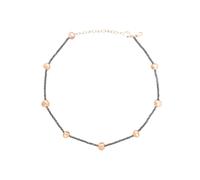 Breil B Rocks TJ3289 Collier en acier inoxydable orné de pierres d'hématite Longueur min. 39 cm Longueur max 45 cm, 45 cm, Acier inoxydable, Pas de gemme