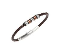 Breil Bijou TJ3371 collection WANDERLUST, bracelets pour homme en cuir et acier couleur marron taille unique avec sans pierres