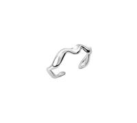 Breil Bijou TJ3911 collection ZIG ZAG, bagues pour femme en acier, couleur argent, taille 16 avec sans pierres