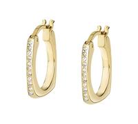 Breil Boucles d'oreilles collection New Tetra en acier avec pierres pour femme, 1,6cm, Acier allié, Pas de gemme