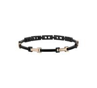 Breil, Bracelet pour Homme Collection Y, Bracelet pour Homme en Acier IP Rose et Noir Inoxydable avec Finition Brillante, Design Original, avec Longueur Ajustable de 17 cm à 22 cm