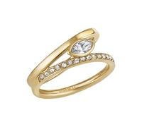 Breil by Giulia Salemi Capsule anello Intersection acciaio finitura IP Gold cubic zirconia TJ3191