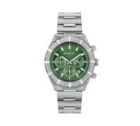 Breil, Collection B 12H Montre homme avec bracelet en acier satiné, résistant à l'eau, cadran avec effet Sunray, mouvement à quartz TMI VD53, boîtier 42 mm, fermeture par boutons, vert, 42, Moderne