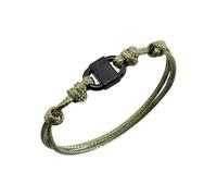 Breil, Collection Block, bracelet homme en coton, enrichi par élément central en acier, bracelet en cordon de coton, longueur réglable avec nœud coulissant