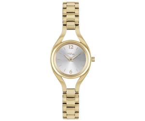Breil, Collection Elettra, Montre Femme en Acier, Mouvement à Quartz Seulement Temps, avec Cadran Unicolore, Fermeture déployante avec Boutons, boîtier 30 mm, Or, Moderne