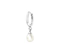 Breil, Collection Hazard, Boucle d'oreille homme en acier avec perle naturelle d'eau douce, fermeture à clips, longueur 20,5 mm, Perle