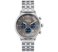 BREIL Men Classy Watch Mono-Coloreous Blue Movement Chrono Quartz and Silver Steel Bracelet EW0642, Toupe en Acier, Taille Unique, Bracelet