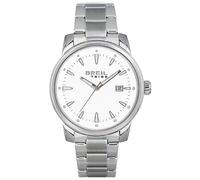 Breil Men's Caliber Dial Mono -Colore White Movement Only Time - 3H Quartz et Silver Steel Bracelet EW0646