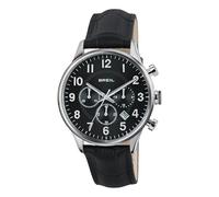 Breil, Men's Chronographer Contempo Collection, avec Cadran Soleillé et Bracelet en Cuir Italien, Boîtier en Acier de 40,5 mm, avec Calendrier, Montre pour Homme avec Résistance à l'eau jusqu'à 5 ATM