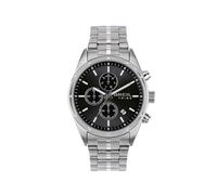Breil Men's Watch Captain Mono-Color Dial Black Movement Quartz et Silver Steel Bracelet EW0694