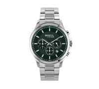 Breil Montre chronographe Kart pour Homme avec Bracelet en Acier Inoxydable, étanchéité 5 Bars, diamètre du boîtier : 43 mm, EW0660, argenté, Bracelet