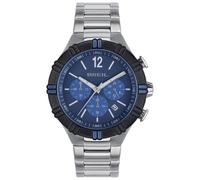 Breil - Montre en Acier B Rise pour Homme, Argenté/Bleu, Taille Unique, Bracelet