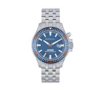 Breil Montre Manta P.R.O. pour Homme, Cadran Bleu, Mouvement Hybride, Bracelet en Acier argenté TW2015, Bleu, 40.5, Moderne, décontracté