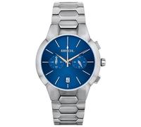 Breil Montre pour Homme modèle New One avec Bracelet en Acier, Mouvement Chrono Quartz, Bleu, Taille Unique, Bracelet