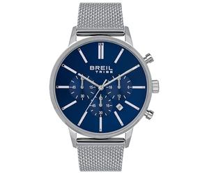 Breil - Montre pour Homme Rond avec Cadran Monochrome et boîtier en Acier Collection Avery, Bleu, Taille Unique, Bracelet