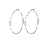 Breil New Tetra TJ3200 Boucles d'oreilles pour femme en acier argenté 5,2 cm Fermoir français, 5,2cm, Acier allié, Pas de gemme