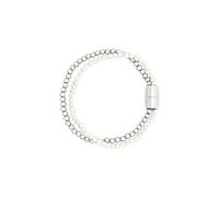 Breil Système de collecte magnétique Jewel, Bracelets pour femmes en acier argenté, White Taille 19 avec River Pearl - TJ3581