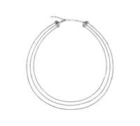 BREIL - Women's Necklace Sinuous Collection TJ3094 - Bijoux pour Femme - Collier Ras du Cou en Acier, avec Fermeture en Pince de Homard et Finition Miroir, Argent - Longueur Ajustable de 39 cm à 45 cm