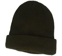 Breiter Bonnet Tricoté Beanie Tricot Bonnet d'hiver avec Doublure Douce en Polaire Thinsulate™ & Bord de 7 cm - pour Homme et Femme - Rouge - Taille Unique