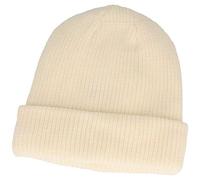 Breiter Bonnet Tricoté Beanie Tricot Bonnet d'hiver avec Doublure Douce en Polaire Thinsulate™ & Bord de 7 cm - pour Homme et Femme - Rouge - Taille Unique