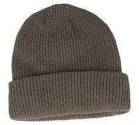 Breiter Bonnet Tricoté Beanie Tricot Bonnet d'hiver avec Doublure Douce en Polaire Thinsulate™ & Bord de 7 cm - pour Homme et Femme - Rouge - Taille Unique