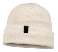 Breiter Bonnet tricoté Bonnet d'hiver Beanie avec doublure Thinsulate douce - Taille unique, Blanc., taille unique