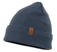 Breiter Bonnet tricoté Bonnet d'hiver Beanie avec doublure Thinsulate douce - Taille unique, bleu fumée, taille unique