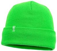 Breiter Bonnet tricoté Bonnet d'hiver Beanie avec doublure Thinsulate douce - Taille unique, Vert fluo, taille unique