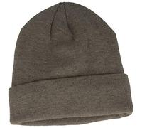 Breiter Bonnet tricoté d'hiver avec doublure douce Thinsulate, gris moyen, taille unique