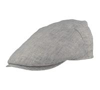 Breiter Casquette Plate pour Homme Bonnet Coulissant Casquette à Visière - 100% Lin - Doublure en Coton - Léger et Confortable Bleu 58
