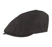 Breiter Casquette plate pour homme en lin 100% doublure en coton - Casquette légère et confortable Newsboy Cap, Noir , 61