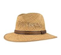 Breiter Chapeau de Soleil en Paille Bogart Chapeau d'été Tissée à la Main 100% Paille - Unisexe - Matériau Léger - Confortable et Durable - Doux pour la Peau, Naturel