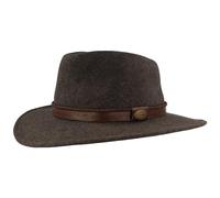 Breiter Chapeau de trekking en feutre déperlant et pliable pour l'extérieur - Gris - Taille 57, gris, 57 cm