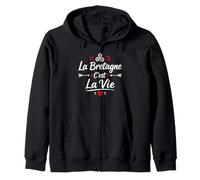 Breizh Bretonne Humour Breton la Vie Amour Bretagne Sweat à Capuche