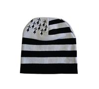 Breizh Créations Bonnet Drapeau Breton (Gwen HA du) Tricoté