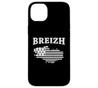 Breizh Drapeau Breton Cadeau De Bretagne Vintage Coque pour iPhone 14 Plus