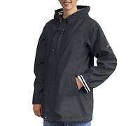 Breizh Ocean - Ciré Armor femme, manteau imperméable mixte, doublure à rayures de style marinière - du XS au 4XL (Marine).