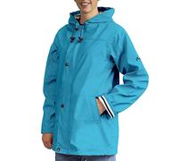 Breizh Ocean - Ciré Armor femme, manteau imperméable mixte, doublure à rayures de style marinière - du XS au 4XL (Turquoise).