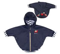 Breizh Ocean - Ciré, Imperméable Bébé avec Capuche de 6 à 24 mois - Création Française TUDY - Vetement Bebe Garçon ou Fille avec Intérieur Rayé - Poncho Pluie Enfant avec Broderie dans le Dos
