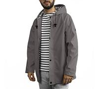 Breizh Ocean - Ciré Imperméable, du XS au 4XL, Création Française ARMOR - Intérieur Marinière Rayé - Mixte - Coupe Vent Homme ou Femme - Veste Imperméable - Manteau Homme