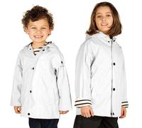 Breizh Ocean - Ciré, Imperméable Enfant, Création Française ELVEN Mixte Garçon ou Fille - Impermeable Enfant Intérieur Rayé Style Marinière avec Capuche - Manteau Garcon ou Fille de 1 à 14 ans