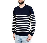 Breizh Ocean - Pull Homme - Pull Marin Rayé ou uni - Bono - Grandes Tailles Disponibles du XS au 4XL