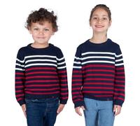 Breizh Ocean - Pull PLENEUF Mixte Marin Bicolore, garçon ou Fille - Disponible du 1 au 14 Ans